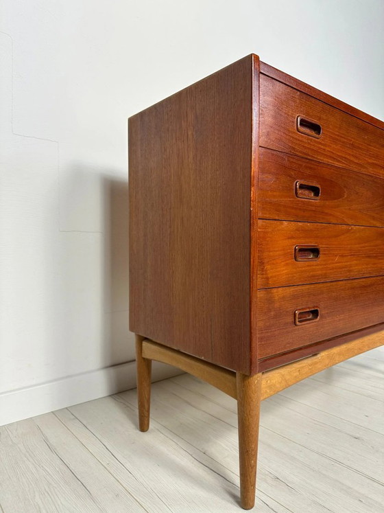 Image 1 of Vintage Deens Design Teakhouten ladekast van Arne Hovmand-Olsen voor Mogens Kold, jaren 60