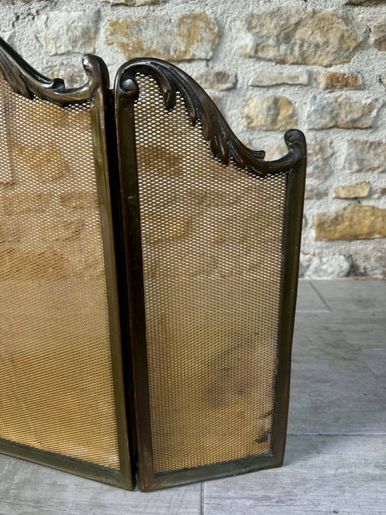 Pare-feu en laiton, style Louis XV. – Objets déco, Plastic, Brass, Barok (photo 5 of 7)