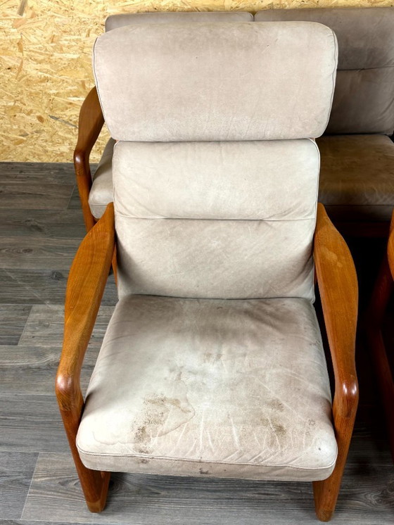 Image 1 of Divano in teak anni '60-'70 a 3 posti e 2 poltrone Easy Chair Holstebro Møbelfabrik A/S
