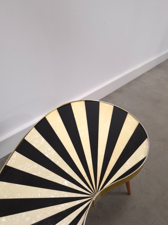 Tavolo a Rene Bianco e Nero Anni '50, Tavolo per Piante – Tavolini, Wood, Plastic (photo 10 of 12)