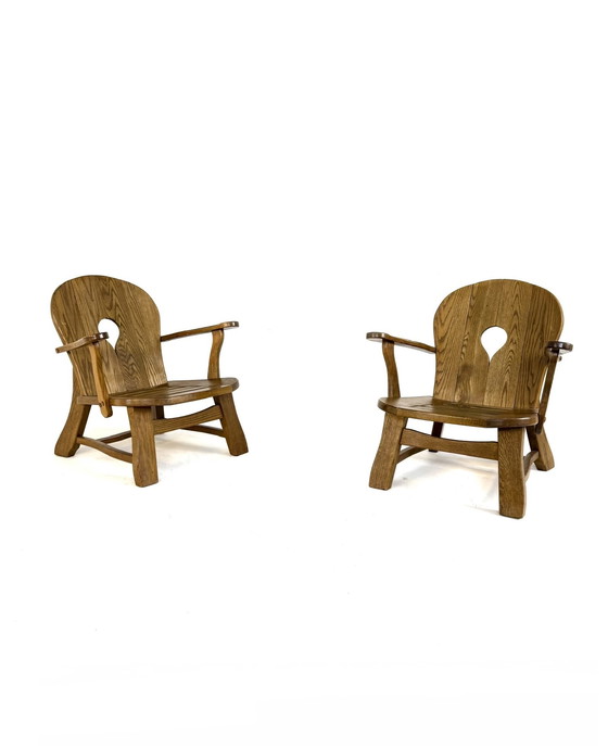 Image 1 of Set of 2 vintage Brutalist armchairs '60