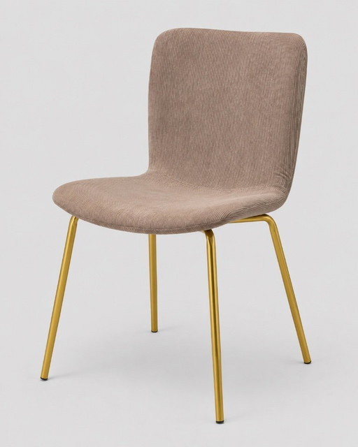 SET OF 2 BEIGE VELVET CHAIRS