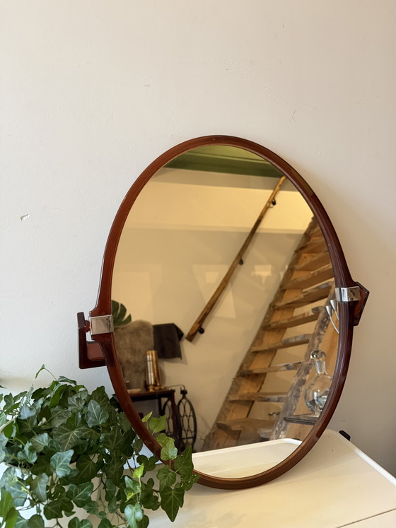 Specchio Ovale Mid Century – Glass, Plastic (photo 4 of 7)