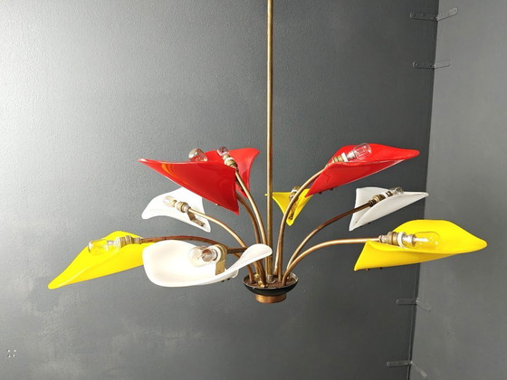 Image 1 of Vintage multi colour italian chandelier, 1960s