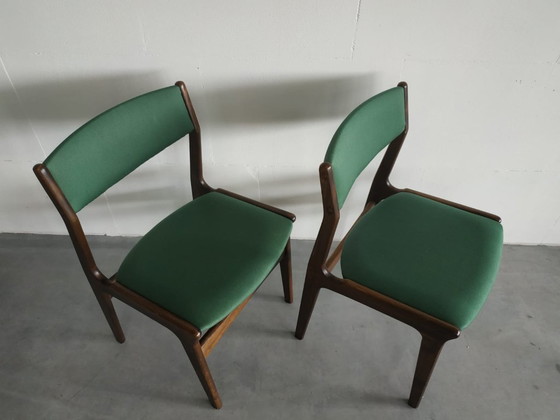 Image 1 of Chaises de salle à manger vintage danoises en teck des années 1960 (style Erik Buch)