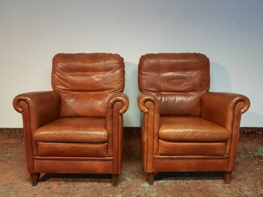 2 x Poltrona Frau club fauteuils