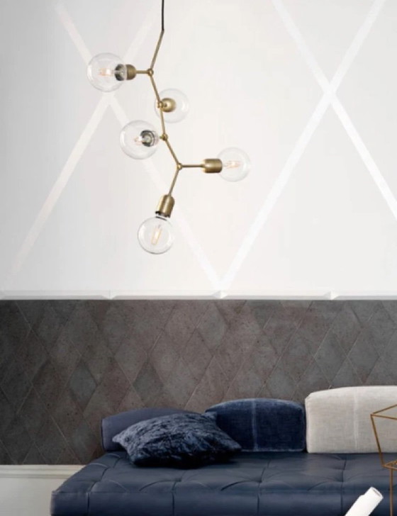 Image 1 of Messing kroonluchter met 5 lampen van BoConcept – Nieuw met originele verpakking