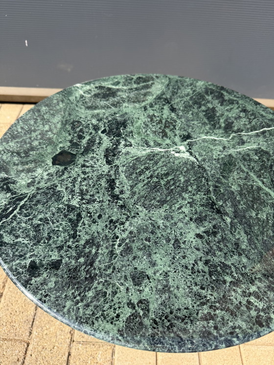 Image 1 of Table d'appoint Knoll Tulip en marbre Alpe Verde en parfait état !! Eero Saarinen