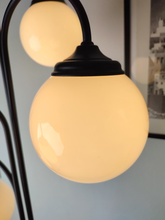 Image 1 of Space Age Floor lamp waterfall spheres 1970s black