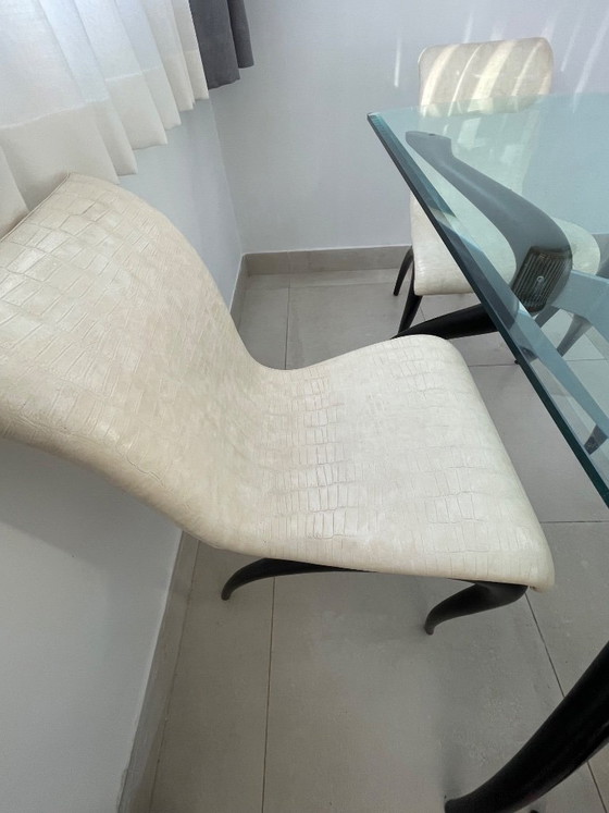 Image 1 of Tavolo da pranzo Porada + 4 sedie antistress Porada – Made in Italy