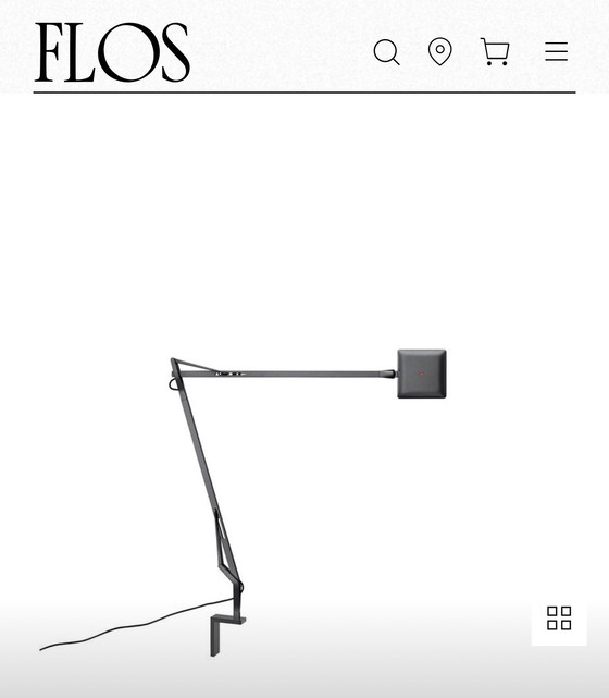 Image 1 of 2 x Flos Kevin Edge Titanium LED de montaje en pared y escritorio