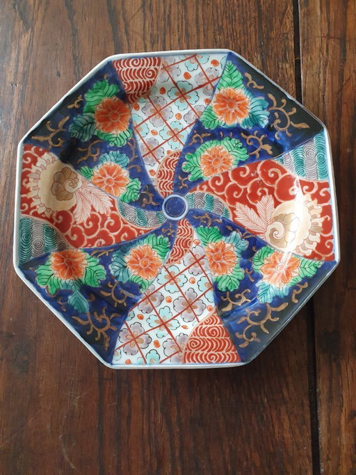 Piatto ottagonale giapponese Imari - Arita - 1870-1890 - 21,5 cm