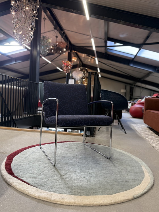 Image 1 of Leolux Talassa Fauteuil Maze Stof Blauw