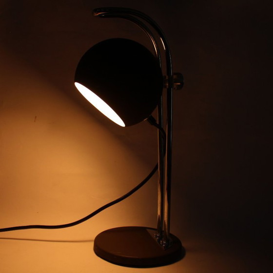 Image 1 of Vintage Mid-Century Eyeball Table Lamp with Chrome accents