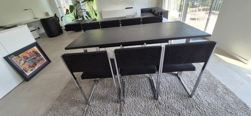 Tavolo da pranzo dal design moderno + 6 sedie