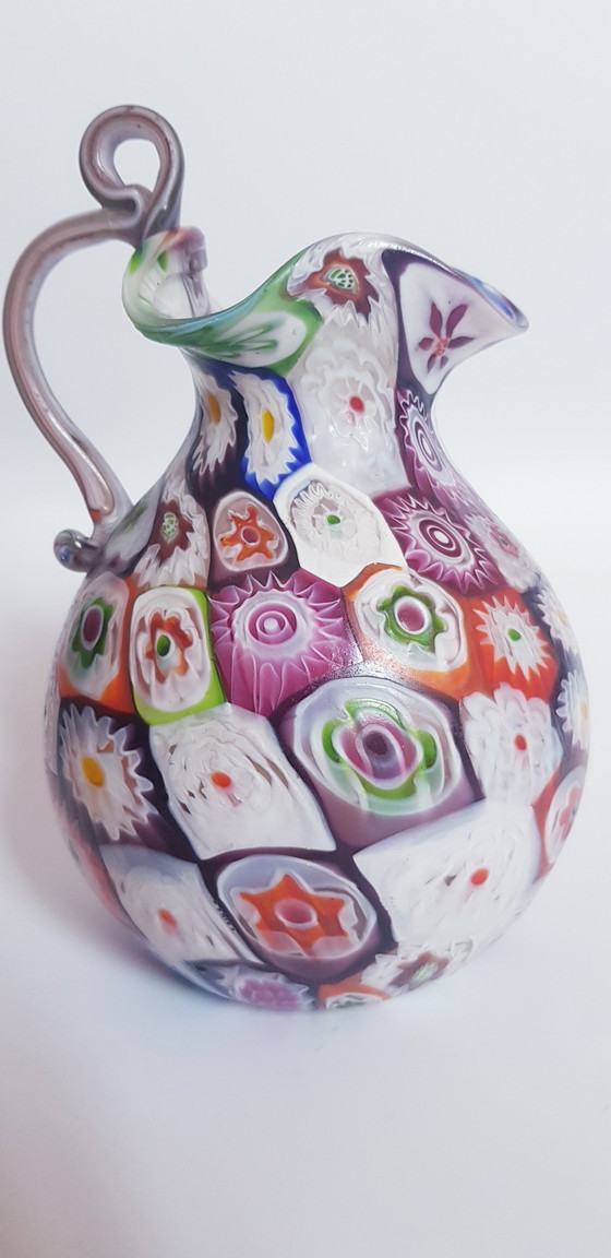 Image 1 of 1920 Frateli Toso Murano Glass Millefiori Vase 