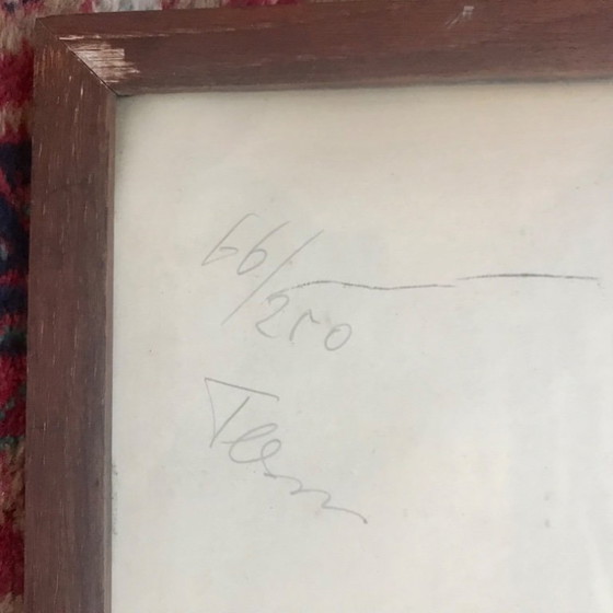 Image 1 of b/w lithograph "Nicolaus Copernicus" by Toon Tersas (1973)