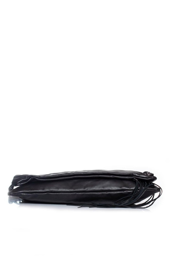Image 1 of Maison Du Posh, borsa a tracolla con patta pieghevole, frange e teschio
