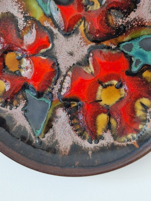 Piatto da parete.Decorativo floreale.Ruscha.Germania