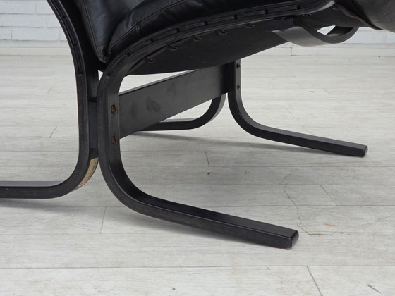 Image 1 of 1970s, Norwegian design by Ingmar Relling, model "Siesta", furniture leather.