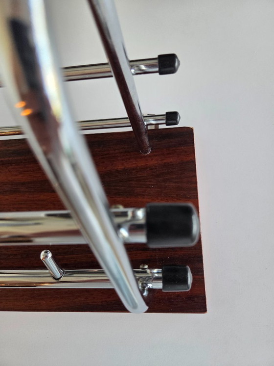 Image 1 of Appendiabiti vintage cromo - teak