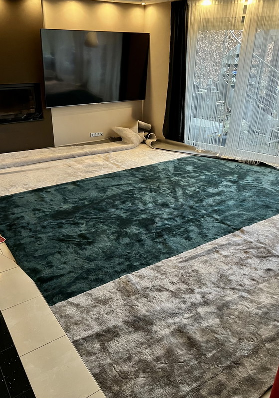 Image 1 of Tapis design Minotti « Dibbets Flag - Titanium » (4,45 x 6,75)