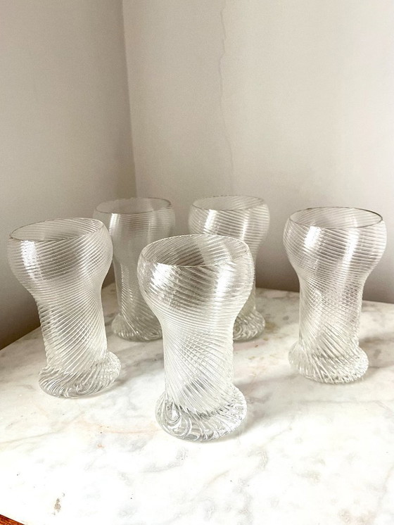 Image 1 of Bicchieri vintage Rosenthal "Twist" Studio Line, 5 pezzi, Germania anni '70