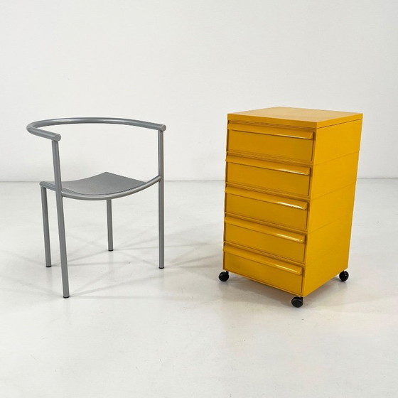 Image 1 of Commode à 5 tiroirs modèle 4601 sur roulettes, conçue par Simon Fussell pour Kartell, années 1970.