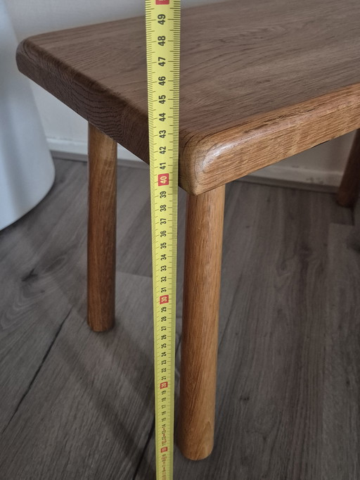 Brutalist stool side table