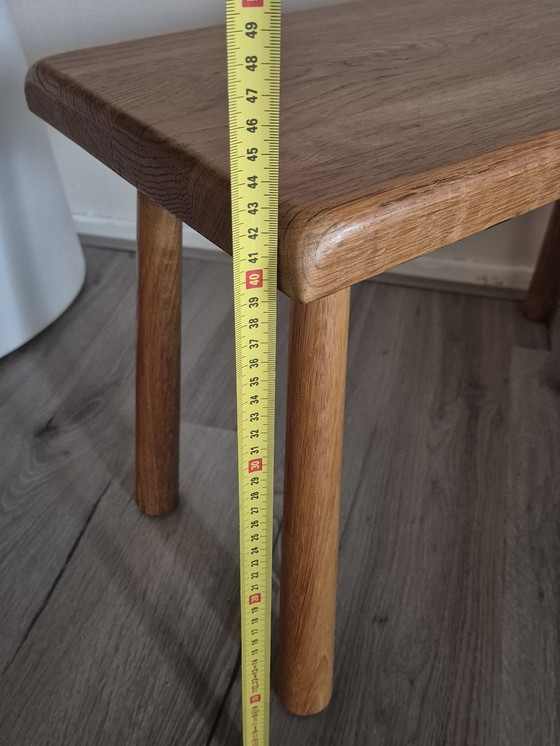 Image 1 of Tavolino laterale con sgabello brutalista