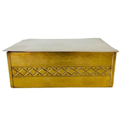 Vintage brass cigarette box