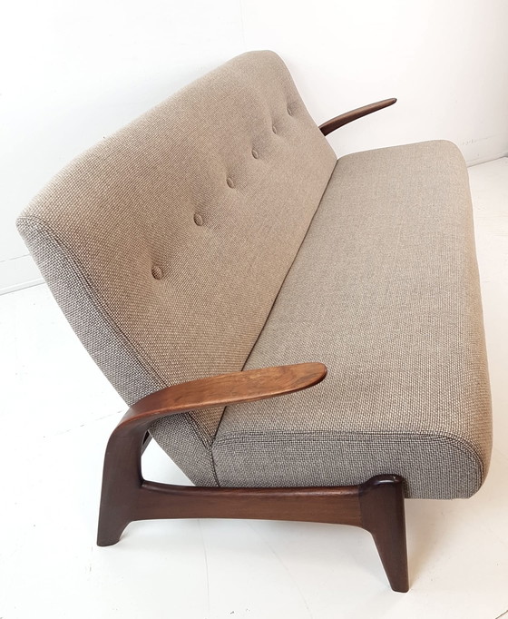 Image 1 of Panca vintage in teak Gimson & Slater De Ploeg in tessuto lana