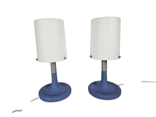 Ikea - Sweden - B0010 - table lamps (2) - plastic design - 90's