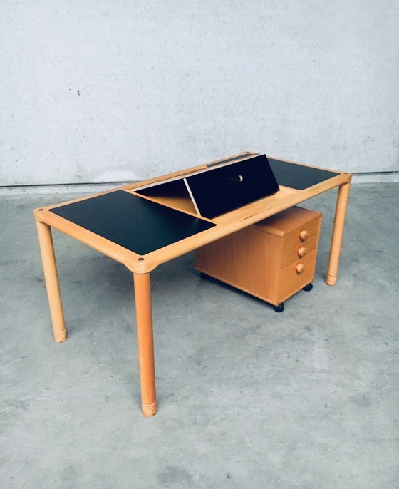 Image 1 of Scandinavian Ergonomic Design Writing Desk and Stool, Stokke 1980's