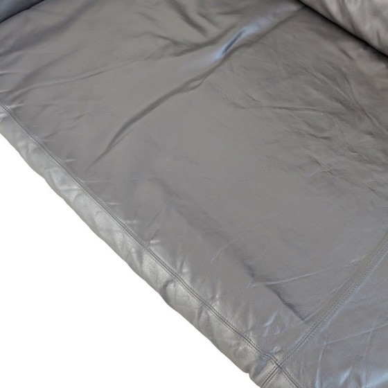 Knoll Brigadier Dreisitzer Leder schwarz Cini Boeri Hochlehner – 3-5 Sitzer Sofas, Wood, Leather (photo 10 of 12)