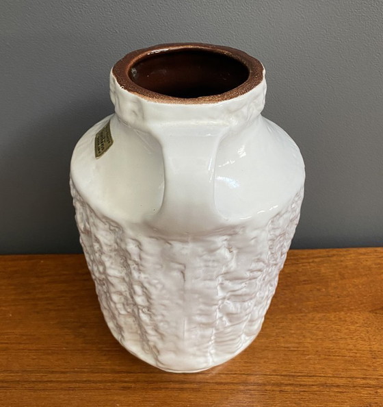Image 1 of White fat lava vase by Carstens West Germany model 222-20 1970s