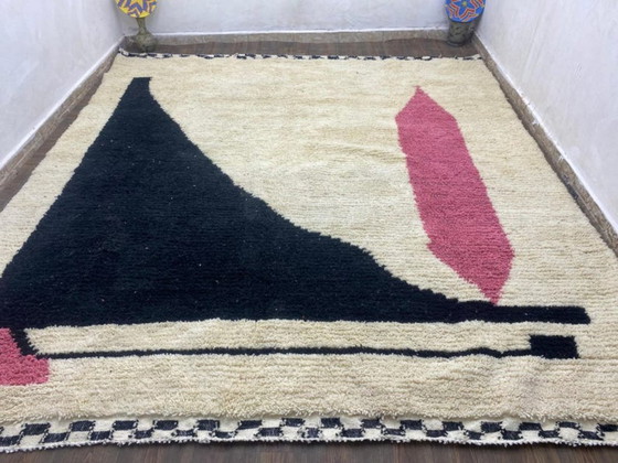 Image 1 of Handgeknüpfter Beni-Ourain-Wollteppich, 3 x 3 m