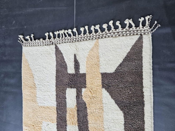 Image 1 of Marokkanischer Teppich aus Naturleinen, 300 x 150 cm