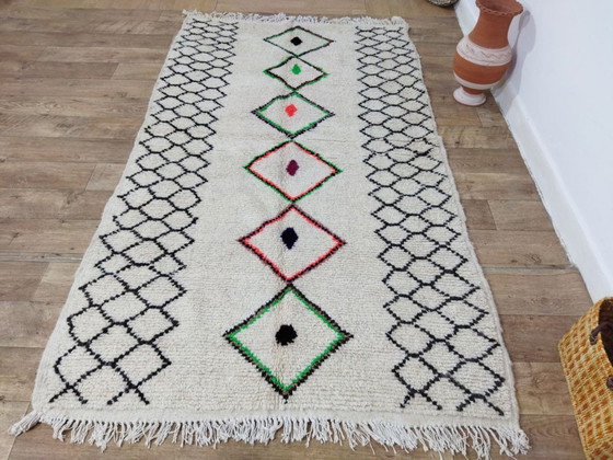 Image 1 of Vintage Berber Rug – Vintage Berber Tapijt | Handmade Moroccan | 243×143 cm
