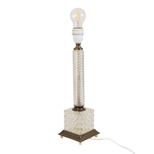 Vintage Classic Solid Glass Table Lamp 1980s – Massive, tafellampen