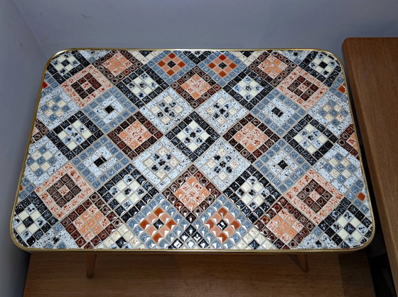 Vintage Mosaic Plant Table 🪴 - 60s – Ceramic, Mdf (photo 3 of 6)