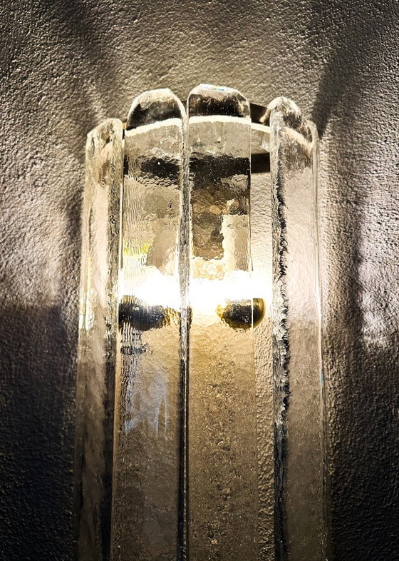 Vintage large Mazegga wall light Nason, Mazzega, Brass, Murano Glass, Gold (photo 9 of 15)