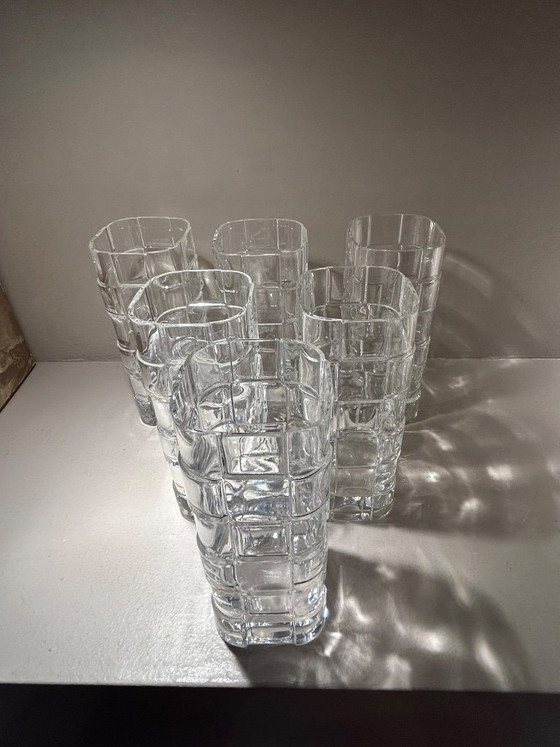 Image 1 of Ensemble de 6 verres en cristal par Cini Boeri pour Arnolfo di Cambio, 1970s