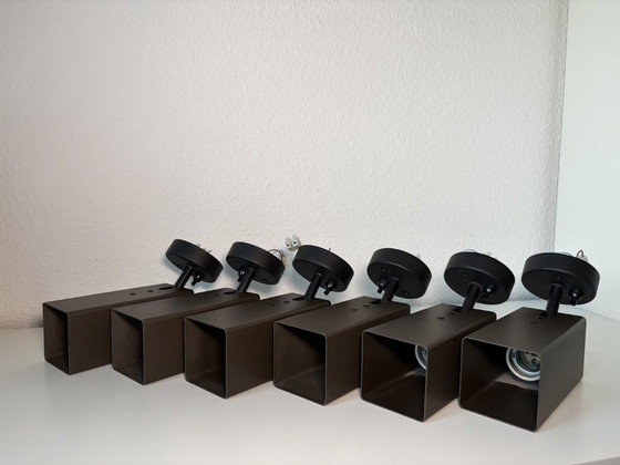 6x STAFF square spotlights, vintage 70s style, with on/off switch – Spot lights, Metal (photo 3 of 13)
