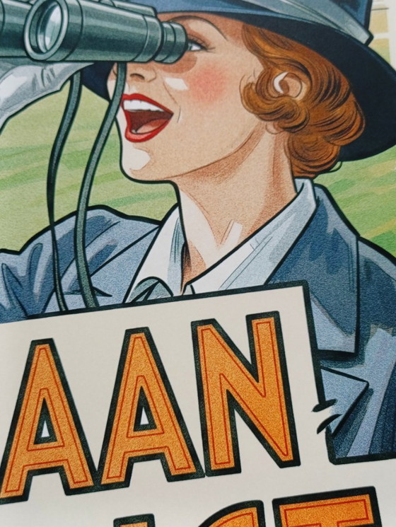 Image 1 of Poster di viaggio del cavallo da corsa Renbaan Duindigt