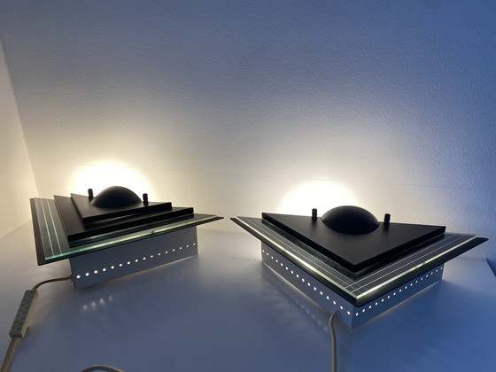 Image 1 of Vintage Herda - Lampade da parete in stile Memphis, anni '70, set di 2