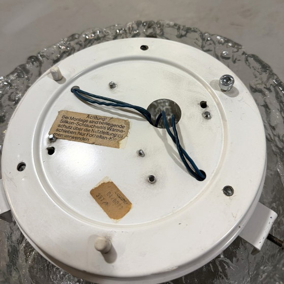 Image 1 of Appliques en verre glacé Kaiser Leuchten années 1960