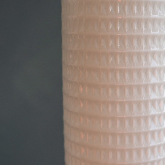 Image 1 of Lampada a sospensione cilindrica in vetro opalino di Peill & Putzler