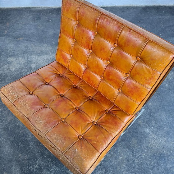Image 1 of Barcelona Style Lounge Chair, Vintage Reproduction