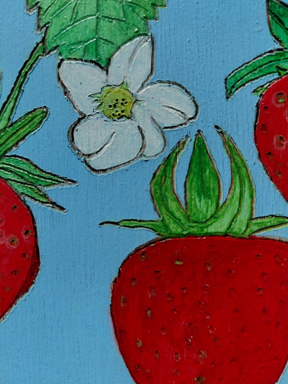 Strawberries – Paintings & Drawings, Wood (photo 8 of 8)